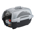 Transportbox für Haustiere, robust und sicher, ideal für Katzen und kleine Hunde. Belüftungsschlitze, Tragegriff, Metalltür. Perfekt für Reisen.