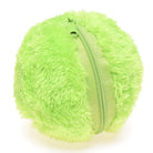 Grüner automatischer Staubsauger-Roboterball mit Mikrofaserbezug, ideal für effiziente Bodenreinigung. Innovatives Design, einfache Handhabung.