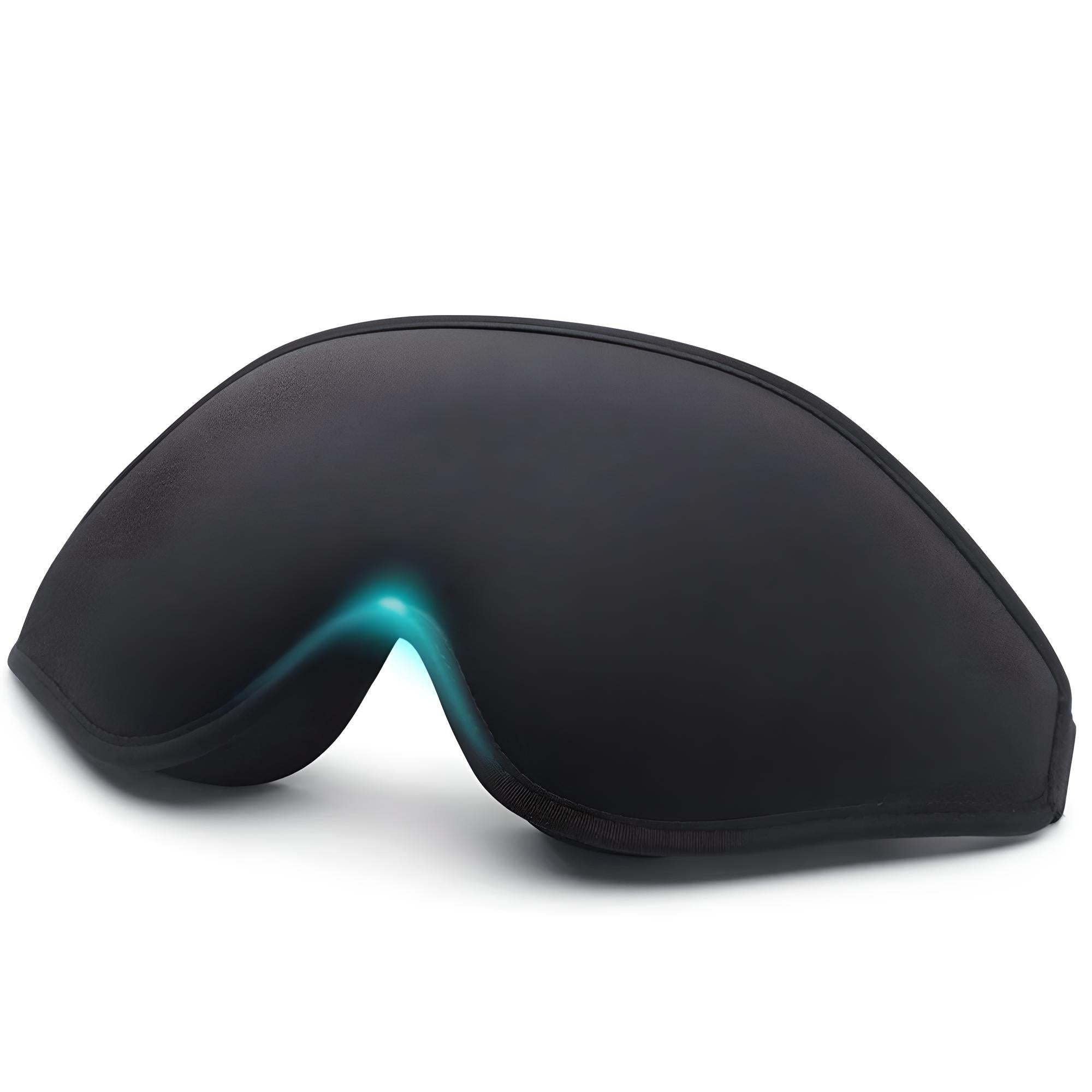 Schwarze Schlafmaske aus Seide, ergonomisch, für besseren Schlaf, komfortabel und lichtundurchlässig.