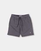Anthrazitfarbene Unisex-Jogging-Shorts aus Bio-Baumwolle, ideal für Sport und Freizeit. Bequemer Schnitt, elastischer Bund, nachhaltige Mode.