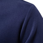 Dunkelblaues Polo-Sweatshirt für Herren, Herbstmode 2023, aus hochwertiger Baumwolle. Ideal für Casual- und soziale Anlässe.