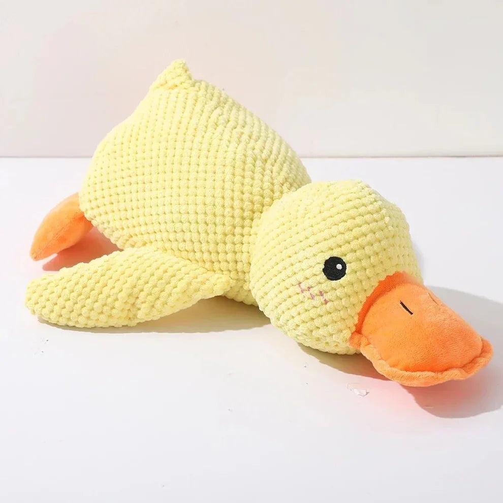 Gelbes Plüsch-Entenkissen, weiches Spielzeug, Kinderzimmer-Dekoration, Geschenkidee.