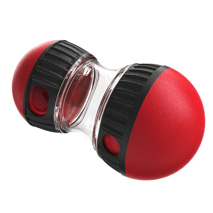 Roter Hundespielzeugball mit robustem Design, ideal für interaktives Spielen und Zahnpflege. Perfekt für aktive Hunde. Hochwertiges Material.