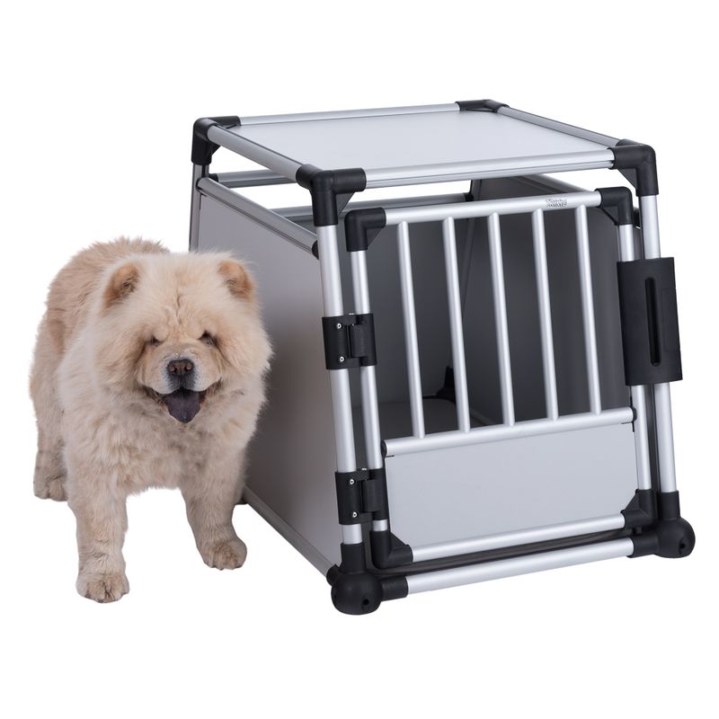 Trixie Transportbox aus Aluminium für Hunde, robust und sicher, ideal für Reisen im Auto. Hochwertige Hundebox, leicht und stabil.