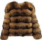 Luxuriöse Kunstpelzjacke in Braun, stilvoll und warm, ideal für Wintermode. Perfekt für Damen, die Eleganz und Komfort suchen.