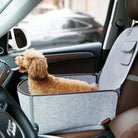 Filz-Hundesitzbezug für Autos, grau, schützt Sitze, ideal für Reisen mit Haustieren.