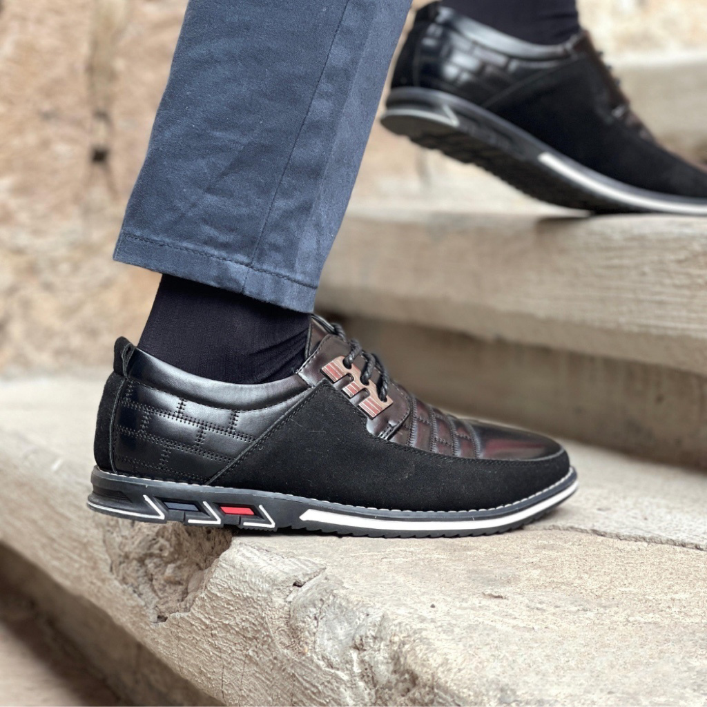 Elegante Herrenschuhe aus Leder und Wildleder, ideal für Business und Freizeit. Bequeme Passform, rutschfeste Sohle, modisches Design.