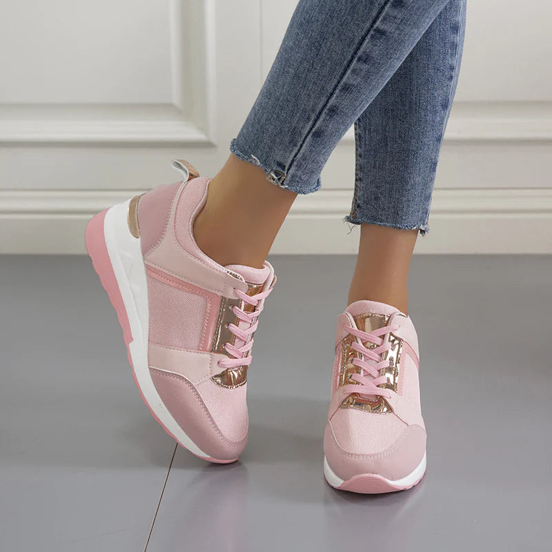 Damen Sneaker Rosa, orthopädisch, bequem, modisch. Ideal für schmerzfreie Füße. Perfekt für Alltag und Freizeit. Hochwertige Materialien.