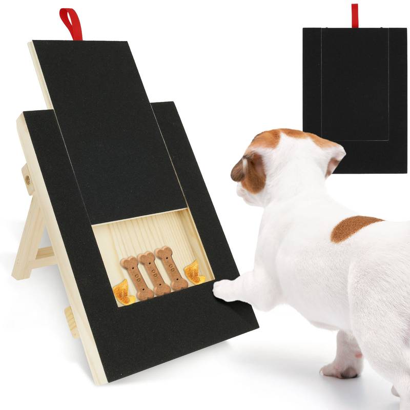 Hundekrallen-Kratzbrett mit Leckerlis, ideal für Hundepflege und Training. Praktisches Design mit Belohnungen, fördert gesunde Krallenpflege.