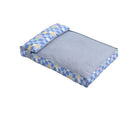 Hundebett blau kariert, rechteckig, mit Kissen, bequemes Haustierbett, waschbar, für Hunde.