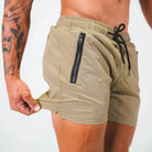 Herren-Badeshorts mit Reißverschlusstaschen, Mesh-Futter, schnell trocknend, ideal für Sommer und Strand. Bequeme und stilvolle Badebekleidung.