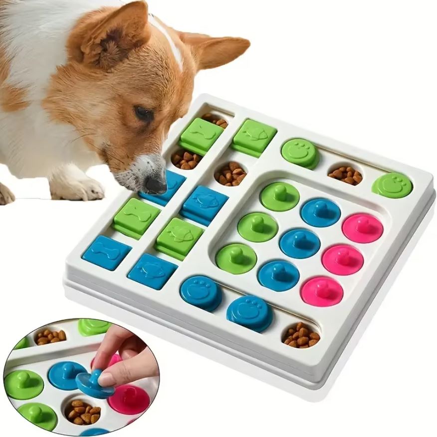 Interaktives Hundespielzeug mit Futterversteck, fördert Intelligenz und Beschäftigung. Ideal für Hunde, um Langeweile zu vermeiden.