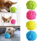 Bunte, flauschige Spielbälle für Hunde, ideal für interaktives Spielen. Erhältlich in Grün, Pink, Gelb und Blau. Perfekt für Haustierunterhaltung.