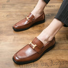 Luxus Herren-Slipper aus echtem Leder, retro Stil, braun, ideal für Business und Freizeit. Hochwertige Markenschuhe, bequem und elegant.