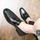 Luxuriöse Herren-Loafer aus echtem Leder, retro Stil, rutschfest, ideal für Business und formelle Anlässe. Hochwertige Markenschuhe.