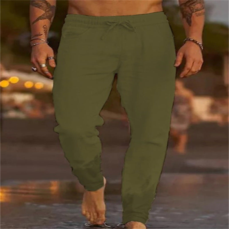 Grüne Jogginghose für Herren, bequem und stilvoll, ideal für Freizeit und Sport. Perfekt für den modernen, lässigen Look.
