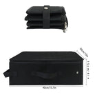 Schwarze faltbare Aufbewahrungsbox mit Griff, 40x30x15 cm, ideal für platzsparende Organisation.