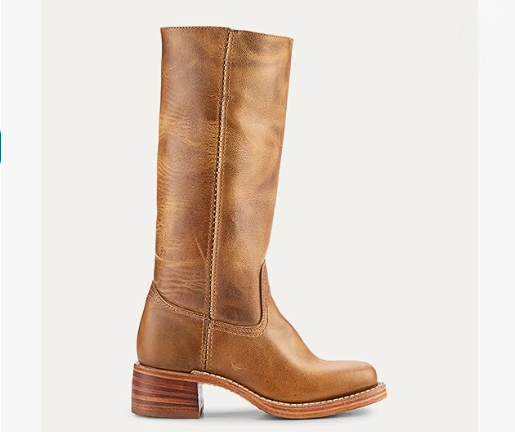 Damenstiefel aus braunem Leder mit Blockabsatz, knöchelhoch, ideal für Herbstmode. Hochwertige Verarbeitung, zeitloses Design, bequem.