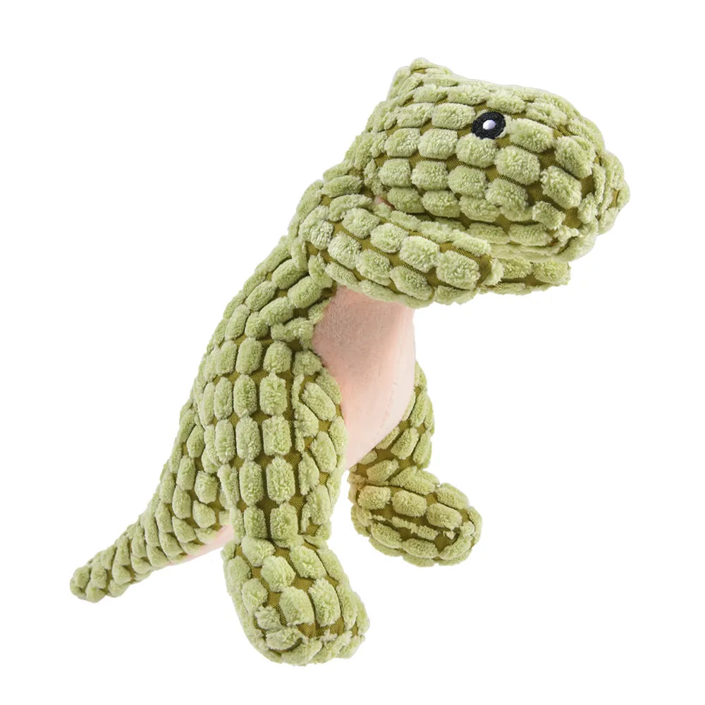 Weiches, grünes Dinosaurier-Plüschtier mit strukturierter Oberfläche. Perfektes Kuscheltier für Kinder. Hochwertiges Spielzeug, ideal als Geschenk.