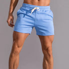 Herren-Shorts aus 100% Baumwolle in Blau, ideal für Sommermode. Bequeme Passform mit Seitentaschen und Reißverschluss. Perfekt für Freizeitkleidung.