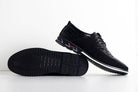 Schwarze Herrenschuhe mit rutschfester Sohle, elegantes Design, ideal für Business und Freizeit. Hochwertige Materialien, modischer Look.
