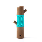 Kauspielzeug für Hunde in Form eines Baumstamms, mit blauer, genoppter Oberfläche. Ideal für Zahnpflege und Spielspaß. Hundezubehör, robust.