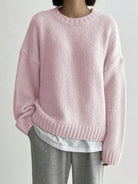 Damen-Pullover in Rosa, kuscheliger Strick, lässiger Oversize-Look, ideal für Herbst und Winter. Perfekt kombinierbar mit Freizeitmode.