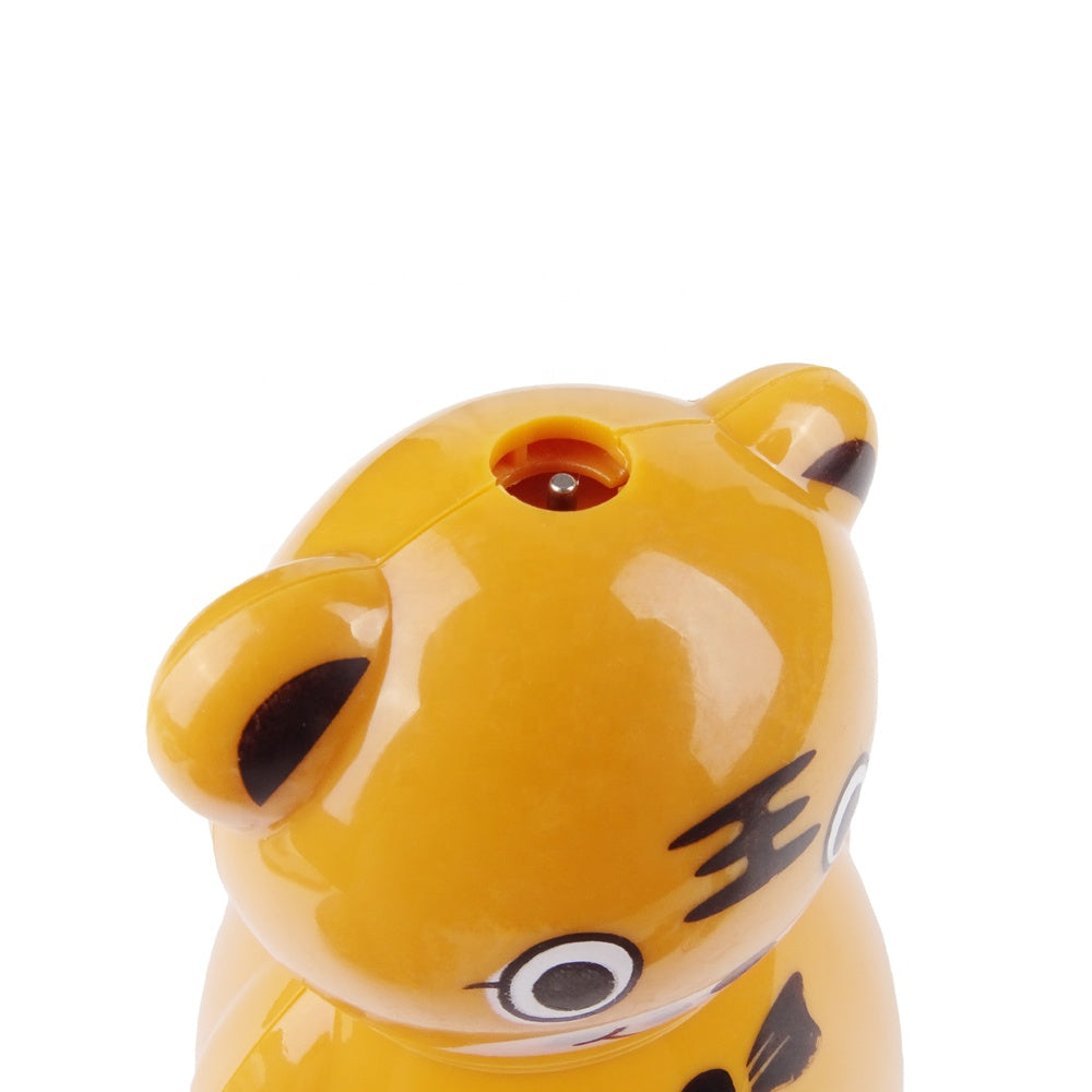 Gelbes Keramik-Tiger-Spardose, niedliches Design, Kinderzimmer-Dekoration, Sparschwein.