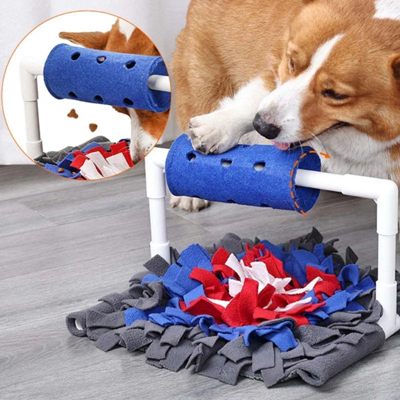 Hundespielzeug mit Schnüffelteppich und Kauspielzeug, ideal für mentale Stimulation und Beschäftigung. Perfekt für aktive Hunde.