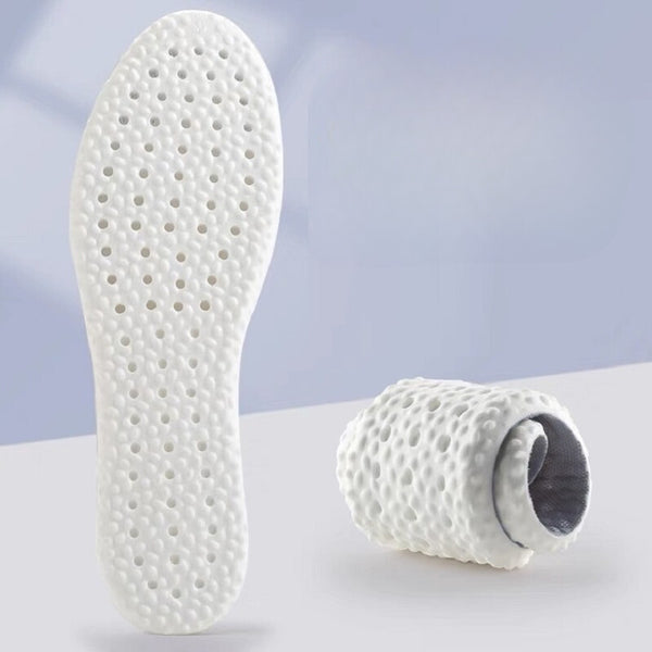 3D-gedruckte, atmungsaktive Einlegesohle aus Schaumstoff, ergonomisch gestaltet für optimalen Komfort und Unterstützung, ideal für Sportschuhe.