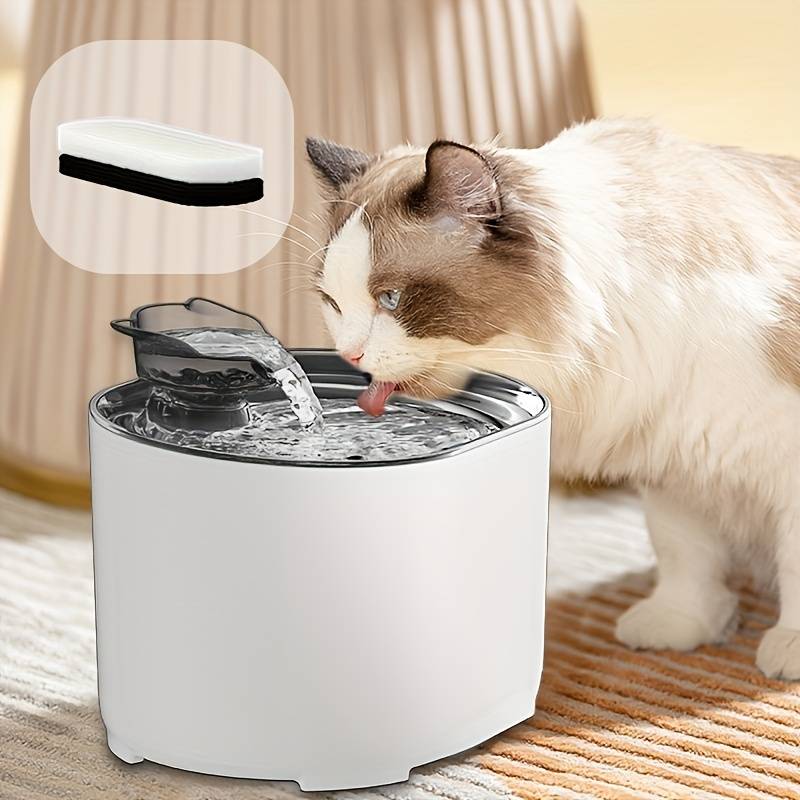 Katzentrinkbrunnen mit Filter, ideal für Haustiere. Automatischer Wasserspender, leise Pumpe, fördert Hydration und Gesundheit Ihrer Katze.