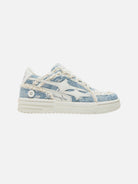 Damen-Sneaker aus Denim mit Stern-Design, lässig und modisch. Perfekt für Streetwear-Looks. Bequeme Freizeitschuhe für den Alltag.