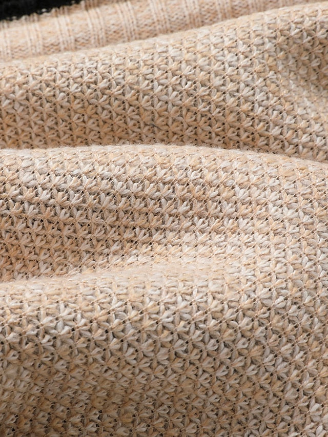 Beigefarbener, gewebter Stoff mit grober Textur, ideal für nachhaltige Mode, Heimtextilien und DIY-Projekte. Natürliche Fasern, umweltfreundlich.