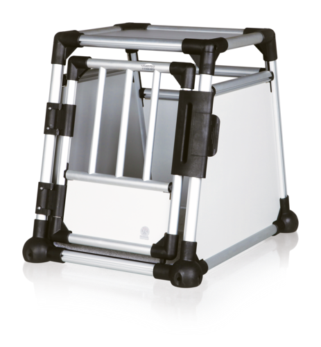 Trixie Transportbox aus Aluminium für Hunde, robust und sicher, ideal für Auto-Transport, mit stabiler Konstruktion und guter Belüftung.